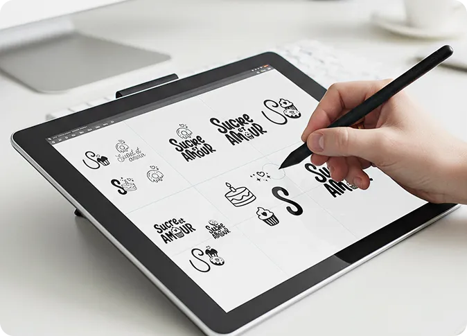 Logo & Brand Identity by Creavtive Logo design sketches and visual brand identity concepts